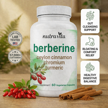 Nutra Vita Berberine Complex - Clinical Grade Berberine for Digestive Reset
