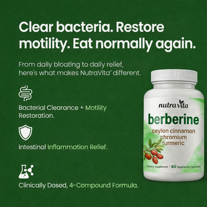 Nutra Vita Berberine Complex - Clinical Grade Berberine for Digestive Reset